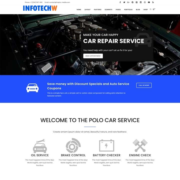 Car Repair and Automotive Maintenance Service Website