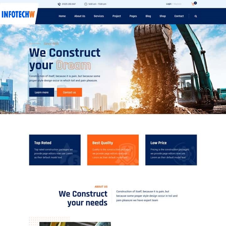 Construction Engineering and Dream Home Architecture Website