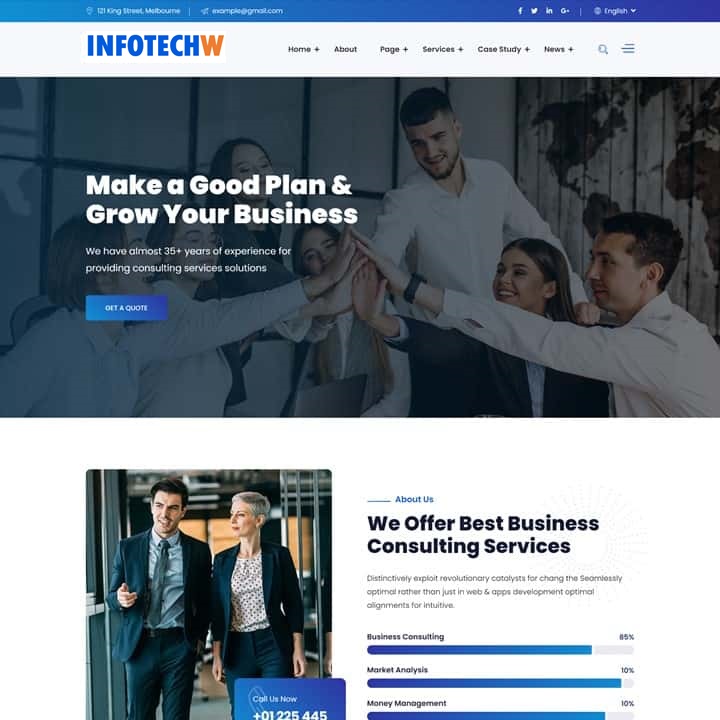 Corporate Growth Strategy and Consulting Services Site