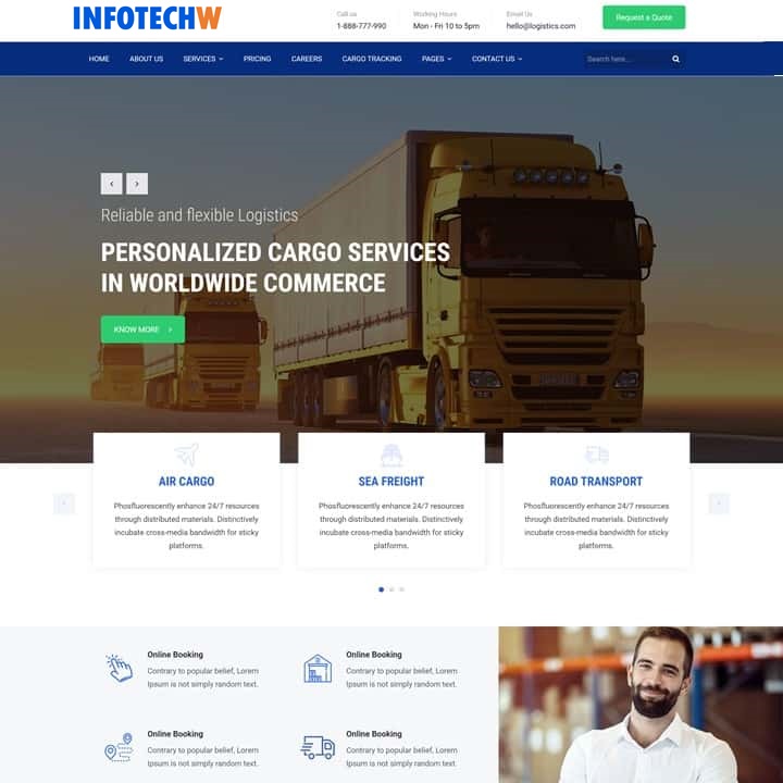 Global Freight Cargo and International Logistics Website