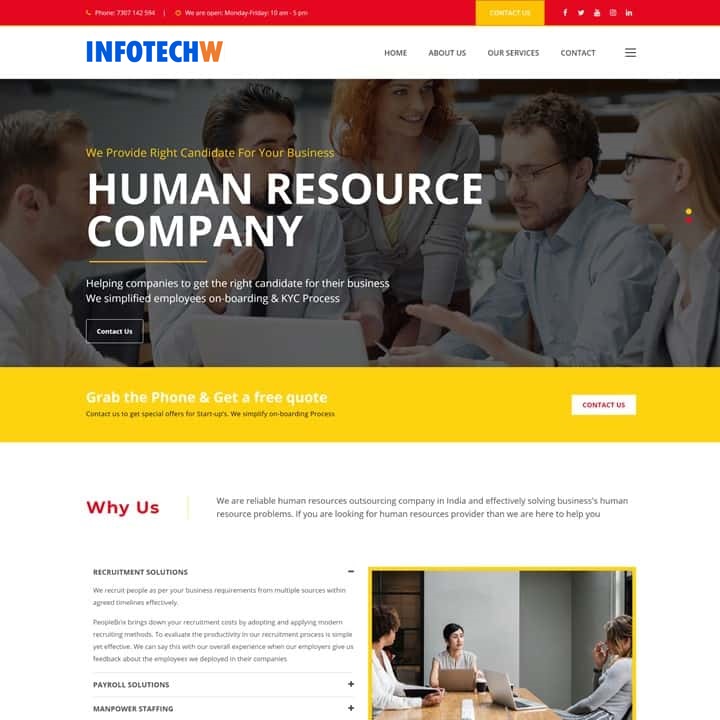 HR Recruitment and Workforce Solutions Company Website
