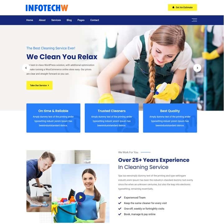 Professional Home and Commercial Cleaning Service Website