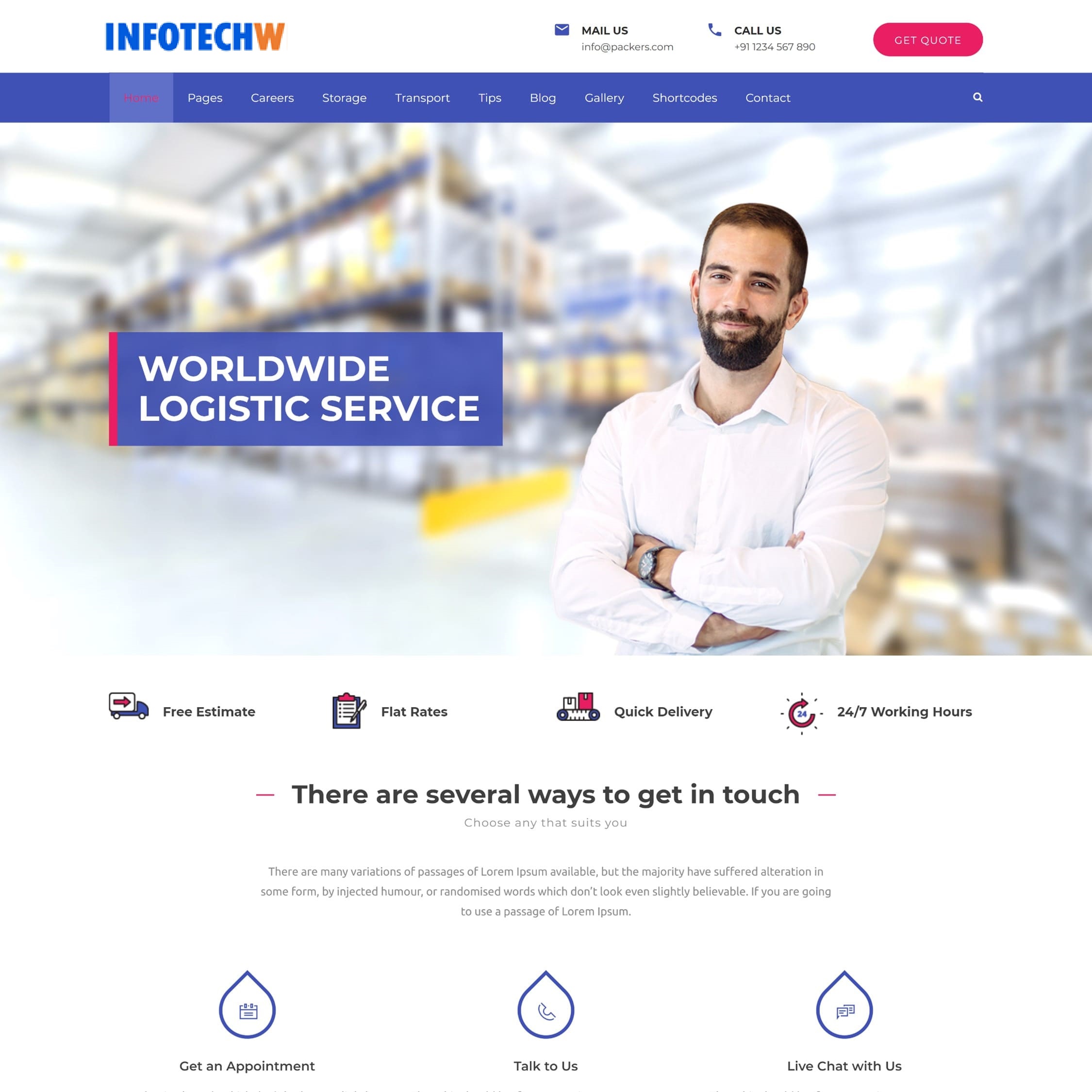 Worldwide Logistics and Warehouse Management Service Site